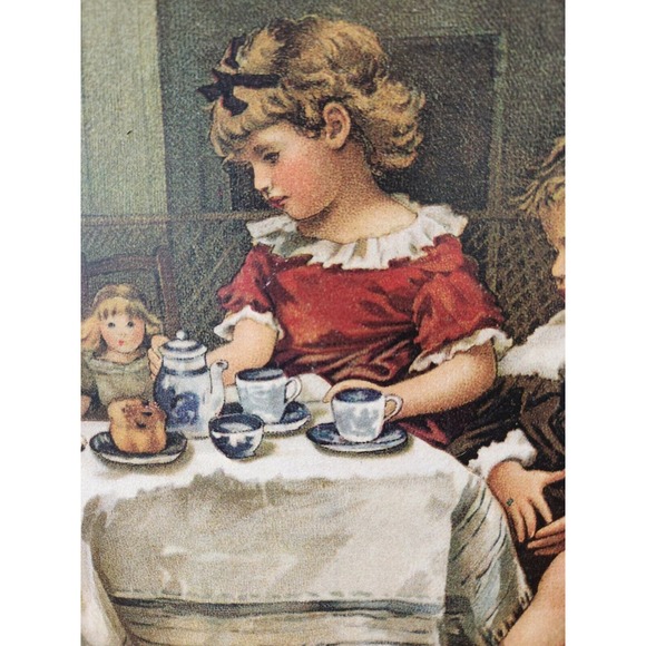 3 Vintage Moonlight & Roses Mounted Prints Hanging Wall Art Victorian Children - Picture 7 of 12